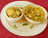 A picture of step 8 of Cauliflower kadalai paruppu /chana dal paal/milk koottu.