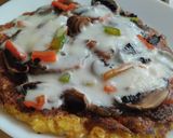 Foto del paso 8 de la receta: Pizza de champiñones y pimientos con masa de zanahoria y coliflor🍕🧀🍳🥕🍄‍🟫🫑