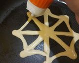 A picture of step 2 of Halloween Pancakes, Eggless.