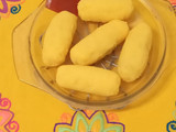 Croquetas de polenta rellenas con dulce de membrillo