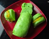 Foto langkah ke 10 dari resep Roti Kukus Pontianak Pandan (no mikser).