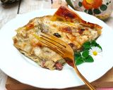 A picture of step 4 of Lasagna with Artichokes, Speck, and Mint.