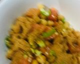 A picture of step 2 of Aloo chana chat.