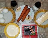 Фото кроку 1 до Слоеный салат с крабовыми палочками и сыром.