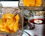 A picture of step 1 of Choco mango delight.