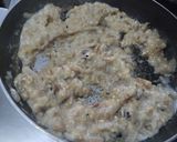 Foto del paso 4 de la receta: Tortilla🍆🧀 rellena🌯 de berenjena tatemada, cebolla🌰, queso🍐 y pera🥙🫓🧀