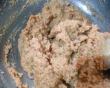 A picture of step 4 of Khajoor coconut peda.