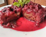Foto del paso 10 de la receta: Berenjena🍆en salsa ahumada con champiñones🍄y remolacha🍄