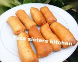 A picture of step 6 of Fried Fish roll.
