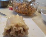 A picture of step 8 of Lasagne rollups.