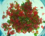 A picture of step 4 of Tutti Fruity cake.