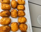 Foto del paso 6 de la receta: Croquetas Variadas, cecina, jamón ibérico, pollo, calçots y de chistorra con huevo frito😜😜😜😜