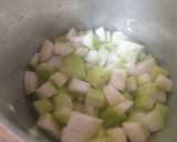 A picture of step 1 of Bottlegourd Majjiga Pulusu.
