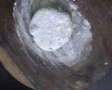 A picture of step 2 of Cabbage akki roti.