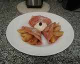 Foto del paso 3 de la receta: Crepes dulces con tinta de remolacha, y manzanas caramelizadas con azúcar y limón!