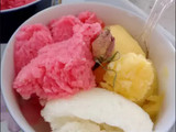 بستنی زعفرانی وانیلی و توت فرنگی🍓🍨🍦🍧🍦🍨🍧🍭