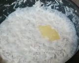 A picture of step 2 of Milk and raw coconut ladoo.