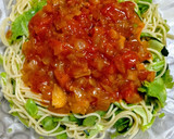 Foto del paso 4 de la receta: Espaguetis con fideos de calabacín