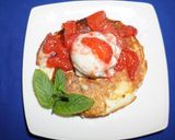 A picture of step 3 of Ripe Banana Ice Cream over Pancakes with Strawberry Sauce.