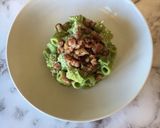 A picture of step 4 of Mezze Maniche with Broccoli Cream and Sausage.
