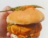 A picture of step 9 of Vada Pav /aloo chop burger.