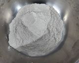 A picture of step 1 of Singhara atta kadhi.