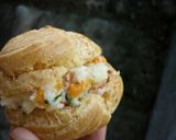 Foto langkah ke 15 dari resep Resep Milk Tea Cream Puff / Choux Au Craquelin / Kue Sus.