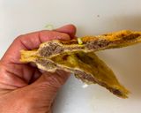 A picture of step 5 of Aburaage Beef Waffle.