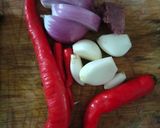 Gambar langkah 1 resipi Kangkung Goreng Belacan Rencah Sotong.