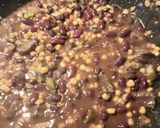 A picture of step 2 of Beef, Okra, and Beans.