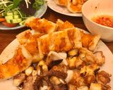 Hình bước làm 8 của món Bạch tuộc và bánh mì nướng sate