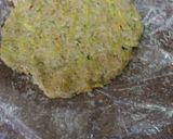 A picture of step 3 of Singhara atta tikki.