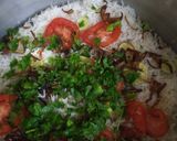 A picture of step 6 of White chicken biryani.