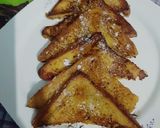 A picture of step 4 of French toast with creamy coffee.