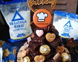 Foto langkah ke 8 dari resep Tower Birthday Cake (Brownies).