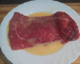 Foto del paso 4 de la receta: Cachopo de jamón y queso con salsa de cabrales y patatas paprika