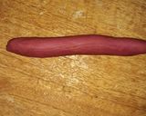A picture of step 4 of Beetroot nimki.