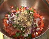 A picture of step 4 of Bruschetta Picada.