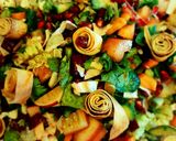 A picture of step 4 of Lebanese Fattoush.