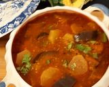 A picture of step 5 of Mooli and Baigan.(Moore Vangar -Sindhi Winter Dish).
