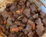 A picture of step 9 of Boeuf Bourguignon (Beef Burgundy Stew).