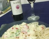 Foto del paso 5 de la receta: Fideos con crema y kanikama