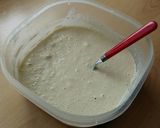 A picture of step 2 of Vickys Cinnamon Roll Pancakes, GF DF EF SF NF.