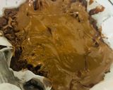 A picture of step 5 of Nutella brownie in microwave 1 minute.