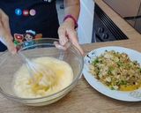Foto del paso 4 de la receta Tortilla de coliflor y bacalao con alioli de ajo negro