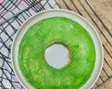 A picture of step 10 of Green Pudding with the hint of coconut powder and Pakola syrup.