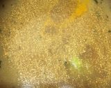 A picture of step 2 of Mong masoor ki dal with rice/paratha.