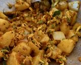 A picture of step 4 of Drumstick flower sabji.