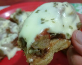 Foto del paso 2 de la receta: Mini pizza de berenjenas, con base de centeno y garbanzos