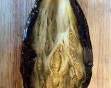 A picture of step 4 of Aubergine tahini dip - Moutabal or baba ghannouj.
